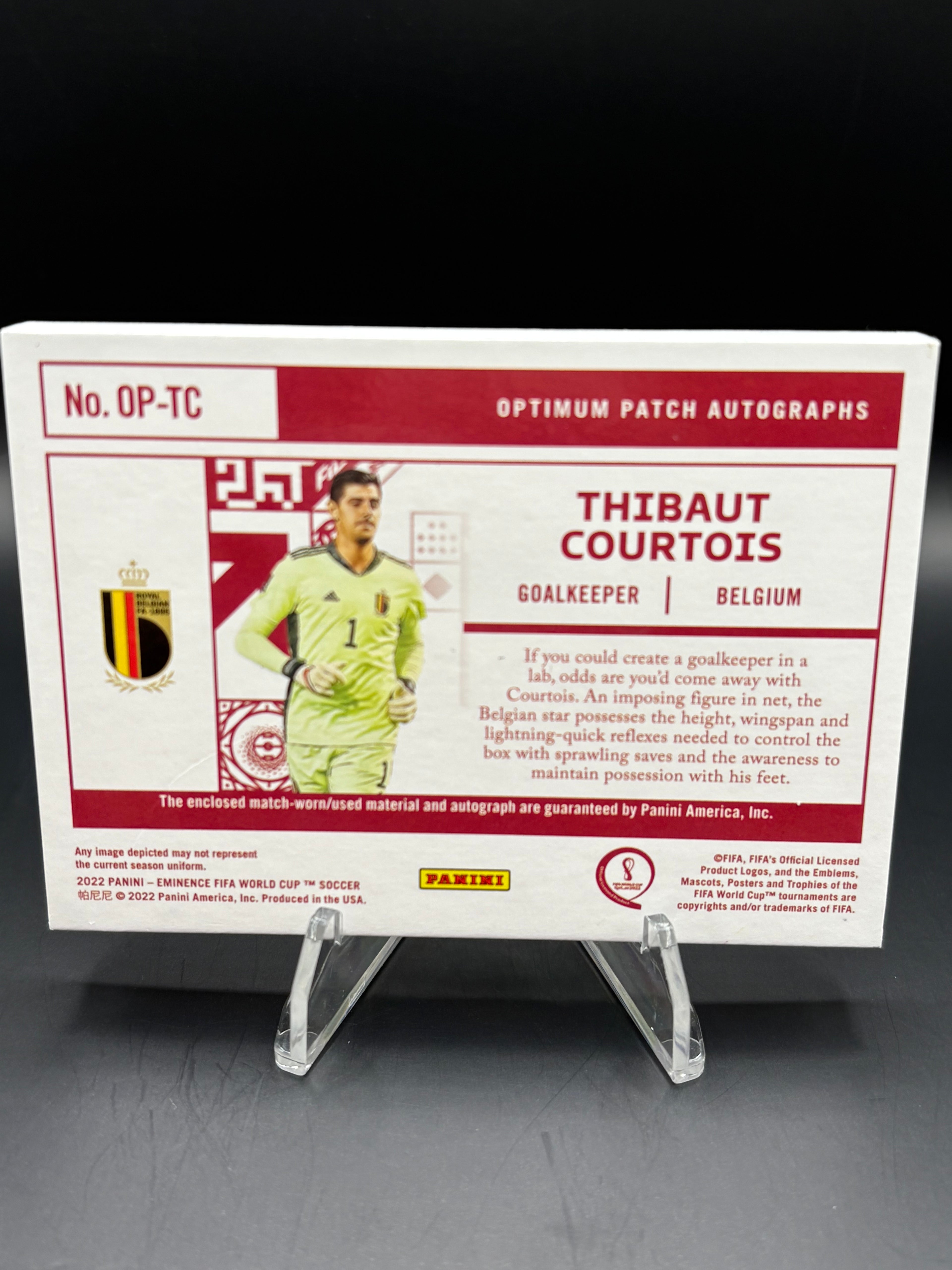Thibaut Courtois patch auto /10, Eminence 2022 World Cup