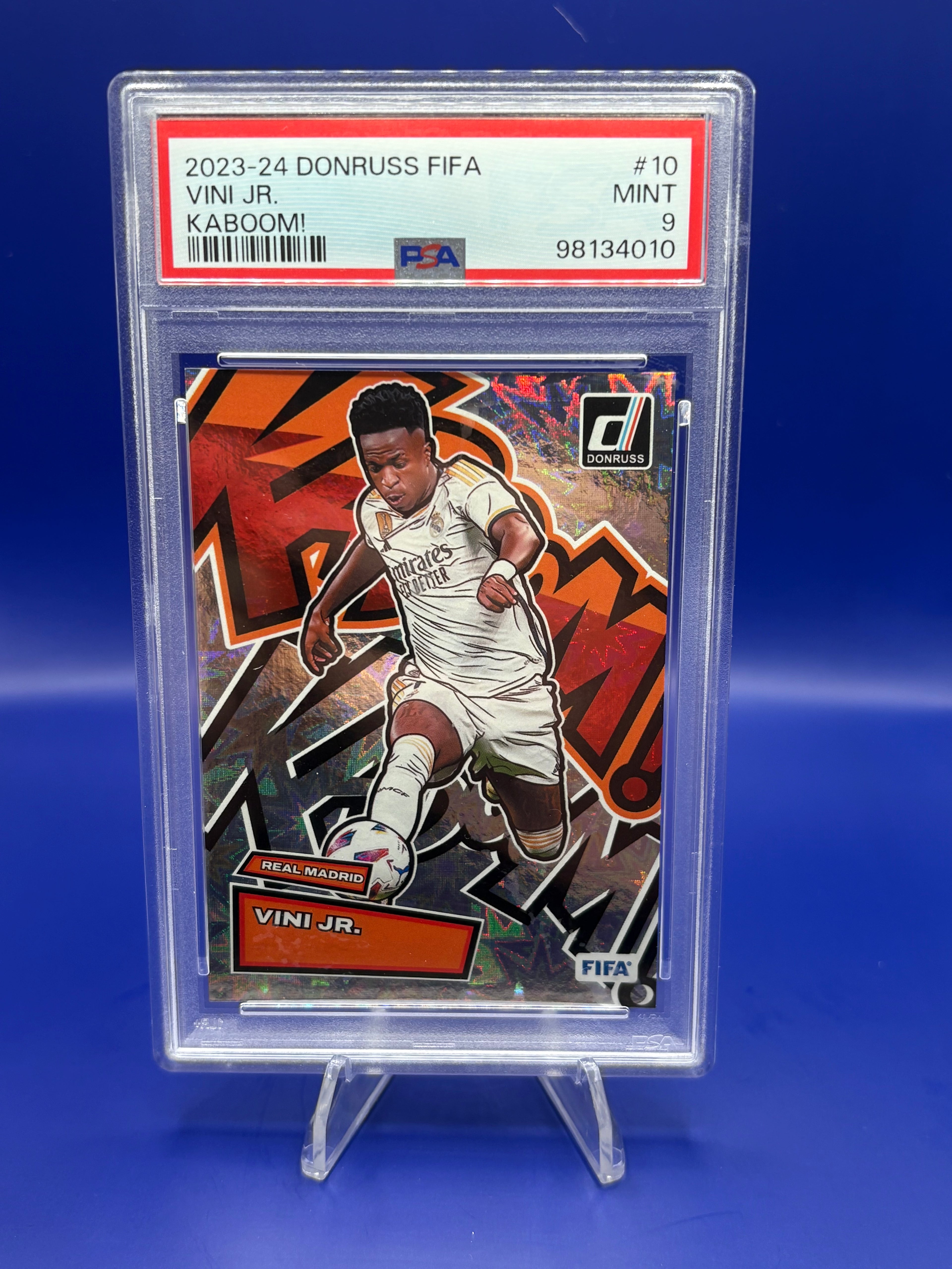 2023-24 Donruss FIFA Vini Jr Kaboom *Case Hit* PSA 9