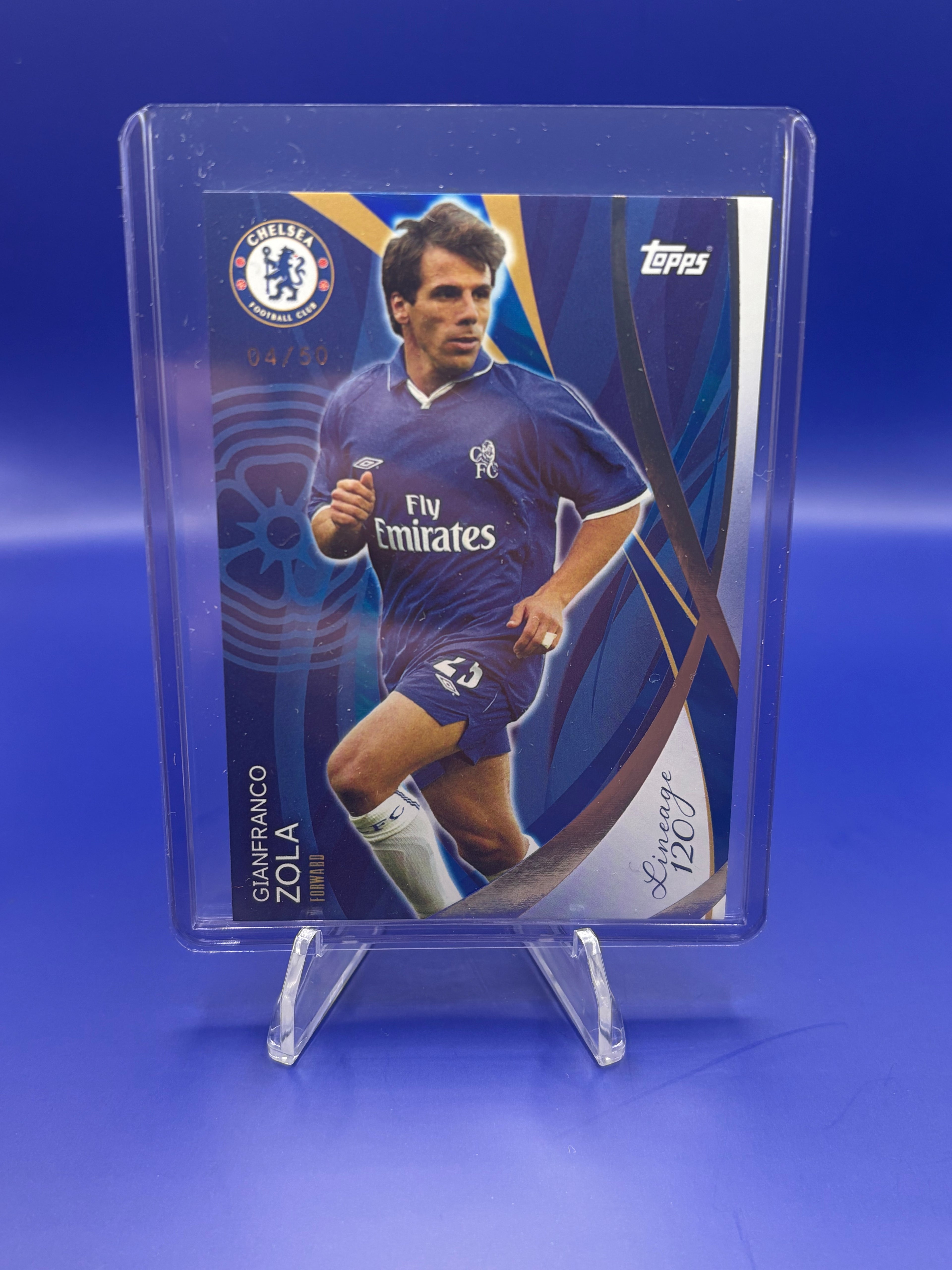 Gianfranco Zola /50 Chelsea 120 Year Lineage 2025 Topps