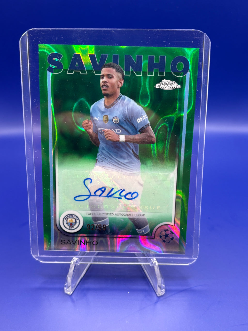 UCC Topps Chrome, Savinho Auto Man City /99