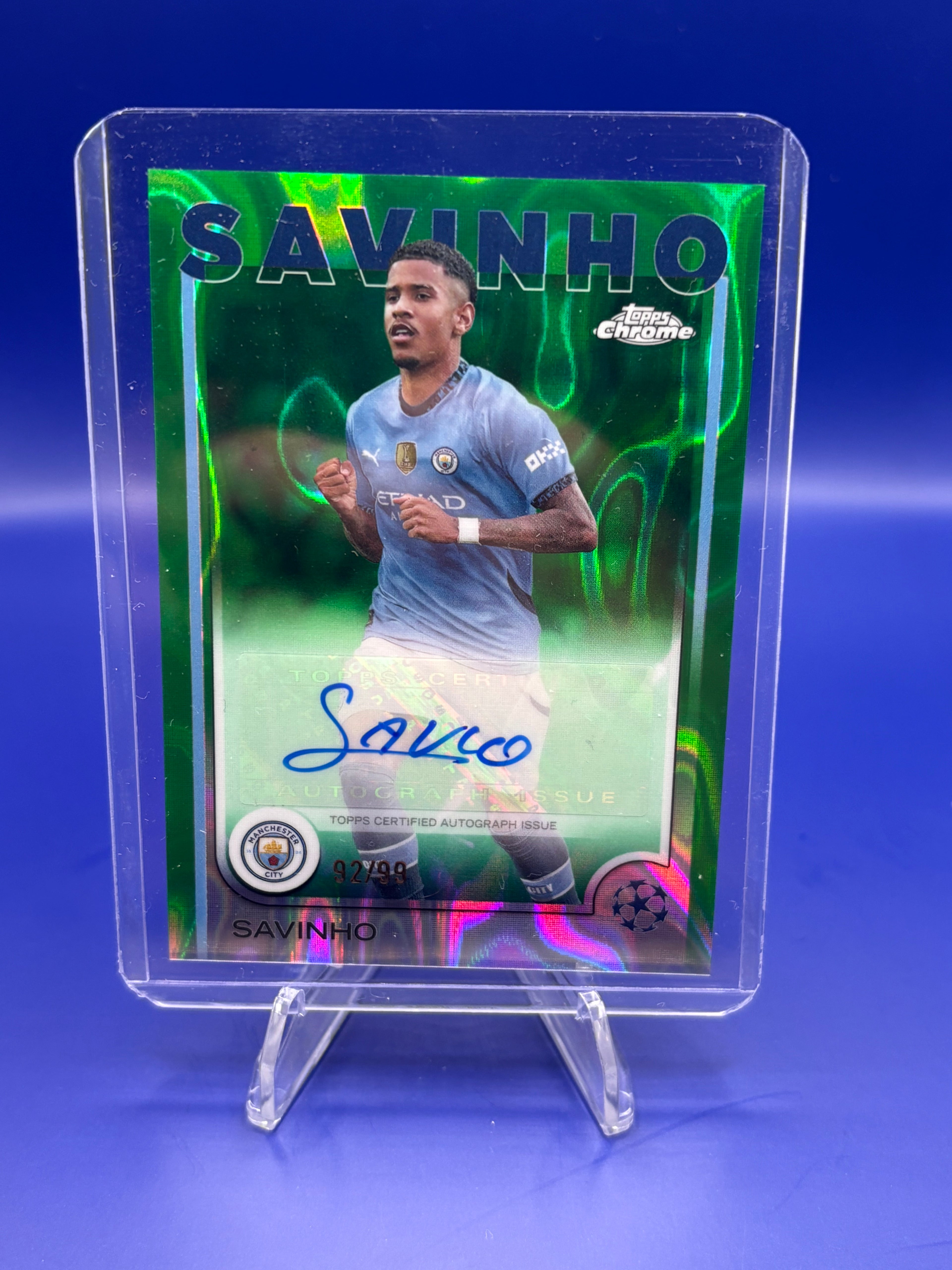 UCC Topps Chrome, Savinho Auto Man City /99