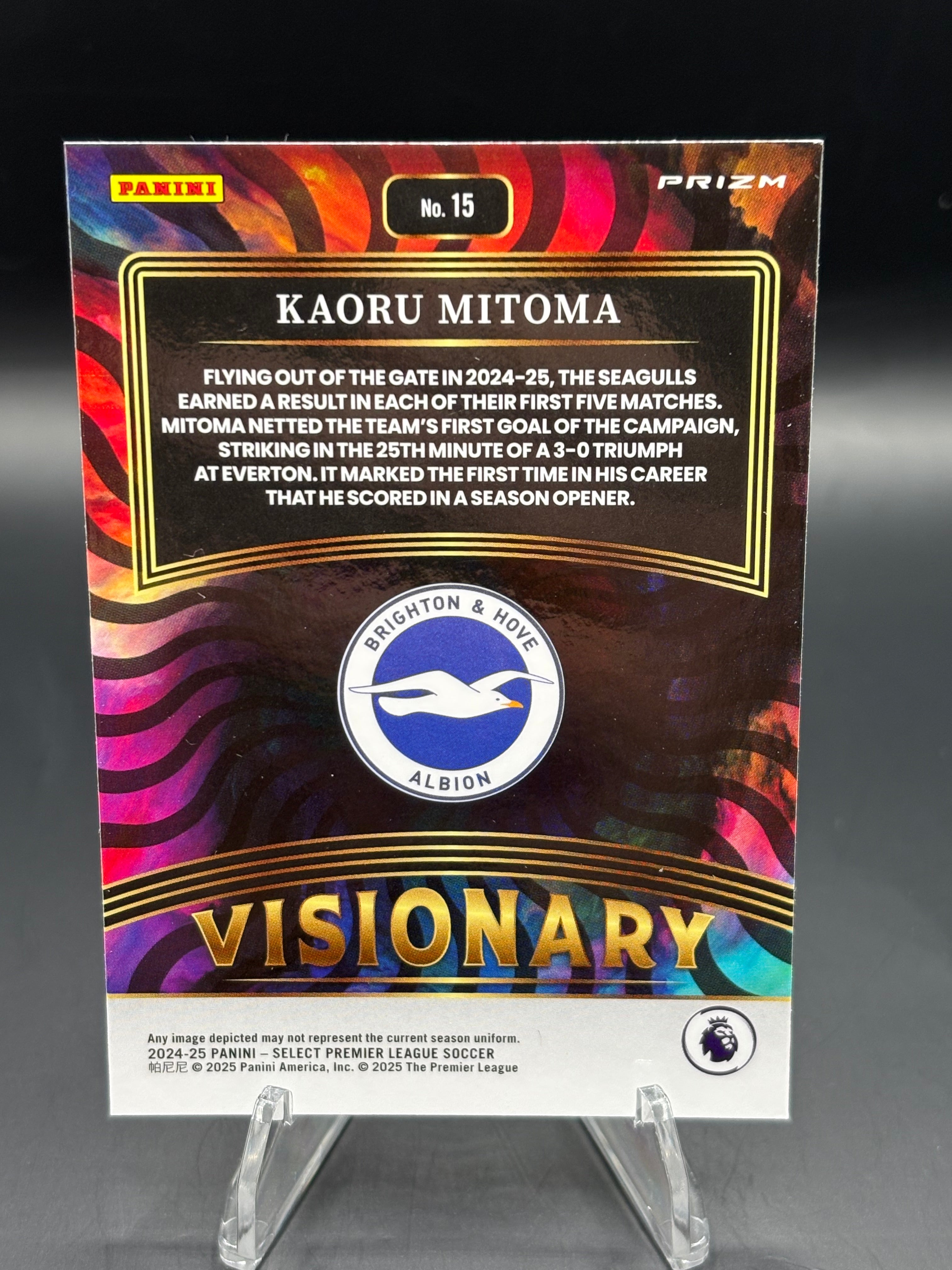 Kaoru Mitoma Visionary case hit 2025 Panini Prizm Select