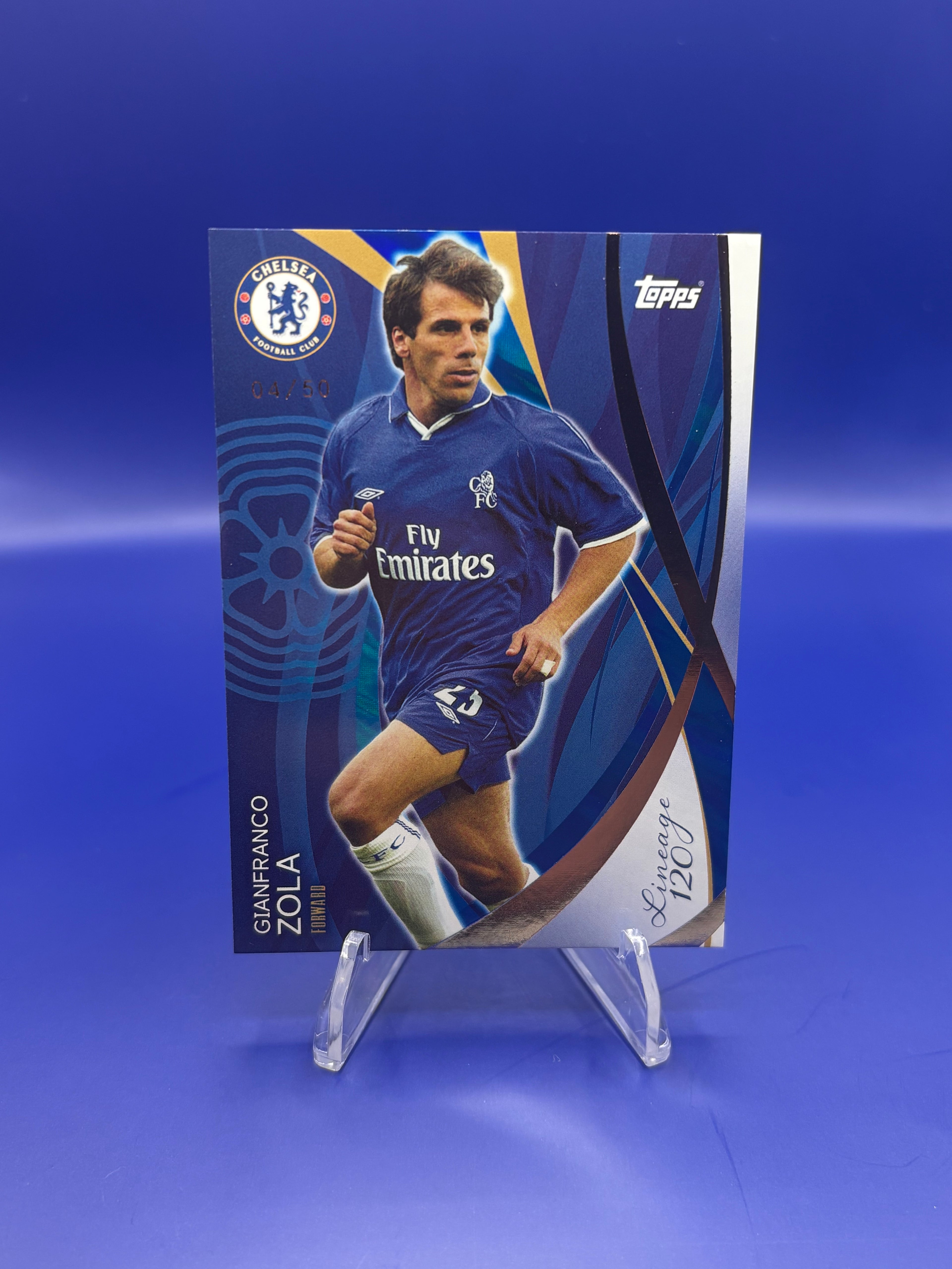 Gianfranco Zola /50 Chelsea 120 Year Lineage 2025 Topps