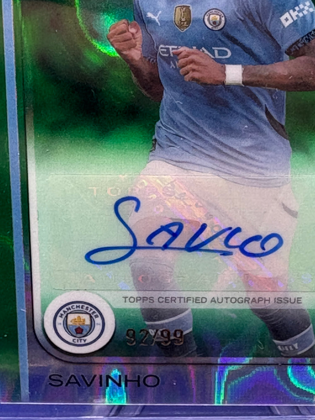UCC Topps Chrome, Savinho Auto Man City /99