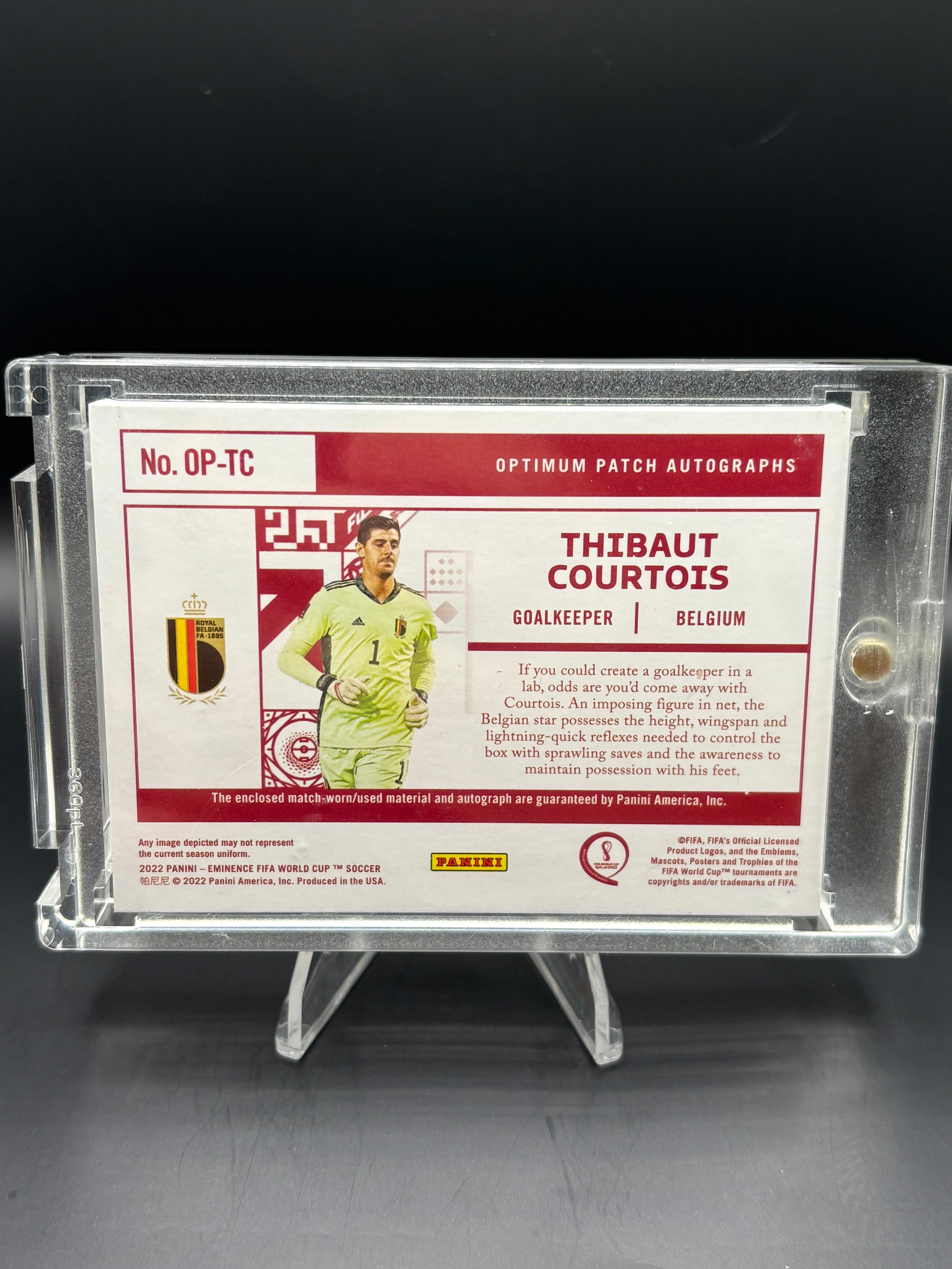 Thibaut Courtois patch auto /10, Eminence 2022 World Cup