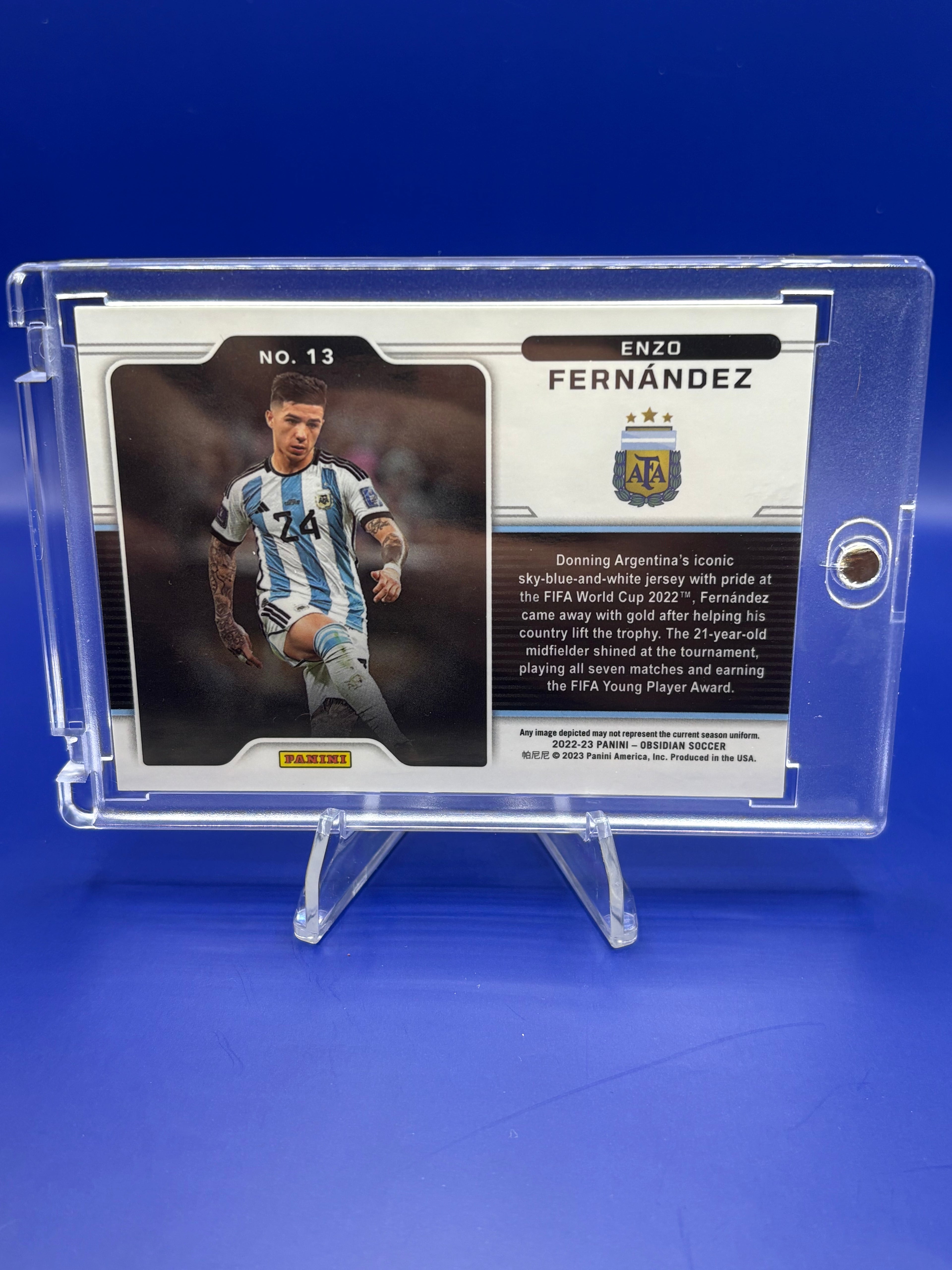 2022-23 Obsidian Enzo Fernandez Argentina Rookie **Case Hit** Colour Blast