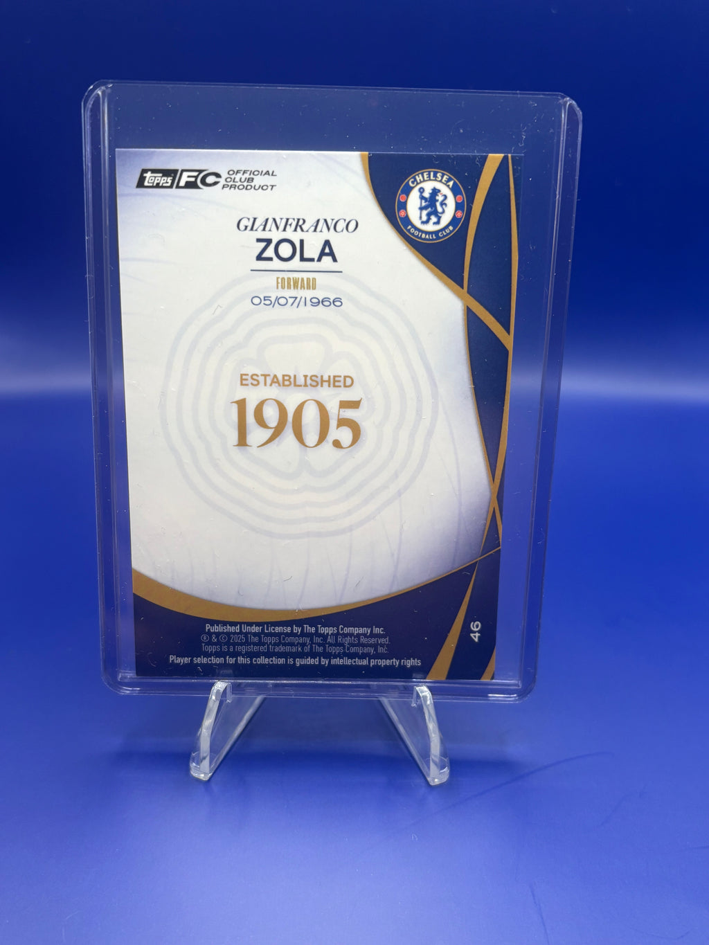 Gianfranco Zola /50 Chelsea 120 Year Lineage 2025 Topps